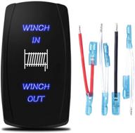 🔵 xislet 7-pin winch rocker switch replacement review for polaris utv atv rzr 800 900 xp 1000 turbo ranger general 1000 momentary winch in/out with jumper wires and instruction (12/24v dpdt blue) логотип