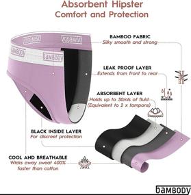 img 3 attached to Absorbent Hipster Panties Protective Underwear Women's Clothing and Lingerie, Sleep & Lounge