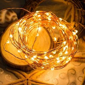 img 1 attached to 🔥 5-Pack Waterproof Fairy Lights: 7ft 20 LED Battery Operated String Lights with Timer for Home Party Wedding Decorations - Warm Twinkle Firefly Lights on Copper Wire, 6H On/18H Off