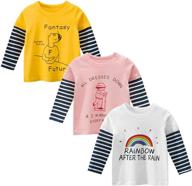 cesannees toddler little girls unicorn t-shirts - 3 pack of comfy cotton casual tees logo