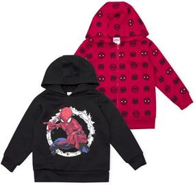 img 3 attached to Marvel Spiderman Hoodie Sweatshirt 2-Pack for Boys and Toddlers Apparel