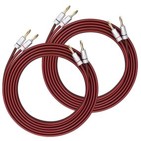 img 4 attached to 🔊 HET HONKENT HiFi OFC Кабель для акустических систем: 12 AWG, 300X2 провода в жиле, Разъем банана - Разъем банана, 5.0M(16.4ft) x2 шт.