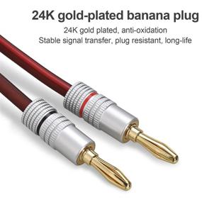 img 3 attached to 🔊 HET HONKENT HiFi OFC Кабель для акустических систем: 12 AWG, 300X2 провода в жиле, Разъем банана - Разъем банана, 5.0M(16.4ft) x2 шт.