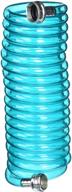 💧 plastair springhose puw615b9-m-3ot-amz легкий полиуретановый безоловнистый питьевая вода безопасный морской/автомобильный рукав с самовозвратным слоем - синий прозрачный - 15 футов, 3/8 дюйма. логотип