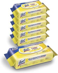 img 4 attached to 🍋 Lysol Handi-Pack Wipes, Antibacterial Cleaning Wipes, Multi-Surface Disinfectant, Lemon & Lime Blossom Scent, 480 Count (6 Pack)