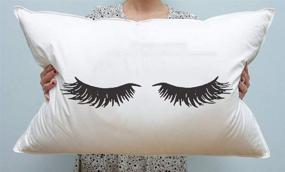 img 1 attached to 🛏️ Unique Eyelash Pillow Case: Funny Bedroom Decor Gift for Her, Missing Gifts - Single Decorative Pillowcase, Perfect for Sleepers