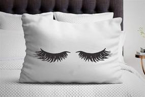 img 3 attached to 🛏️ Unique Eyelash Pillow Case: Funny Bedroom Decor Gift for Her, Missing Gifts - Single Decorative Pillowcase, Perfect for Sleepers