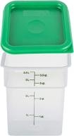 🍲 cambro 4sfspp190 4 quart translucent container with sfc2452 kelly green lid логотип