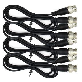 img 4 attached to ANVISION 4-Pack 1m 3.3ft Коаксиальный кабель с разъемом BNC-мама к BNC-мама с черным разъемом - идеально подходит для подключения системы видеонаблюдения CCTV к телевизору.