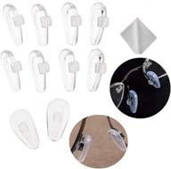👓 behline soft silicone air cushion glasses nose pads - 5 pairs clear nosepiece for eyeglasses and sunglasses logo