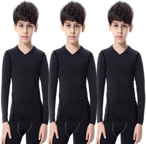 img 4 attached to 👕 Boys' Athletic Performance Compression Baseball Undershirt