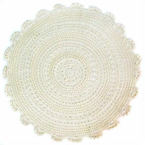 img 3 attached to Kilofly Crochet Medallion Handmade Placemats