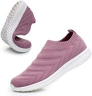 👟 kpp slip-on women's walking sneakers - ladies sock trainers gym shoes, breathable mesh lightweight sports footwear logo