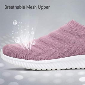 img 1 attached to 👟 KPP Slip-On Women's Walking Sneakers - Ladies Sock Trainers Gym Shoes, Breathable Mesh Lightweight Sports Footwear