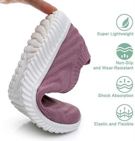 img 3 attached to 👟 KPP Slip-On Women's Walking Sneakers - Ladies Sock Trainers Gym Shoes, Breathable Mesh Lightweight Sports Footwear