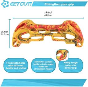 img 1 attached to 🧗 Maximize Climbing Performance with the Get Out! Training Board - Hang Board, Fingerboard, Pull Up Bar Combo for Ultimate Hangboarding and Hanging Practice