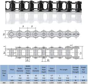 img 1 attached to Улучшите свою езду с FDJ Minibike Go Kart 40 Roller Chain: 10-футовую длину + основные звенья.