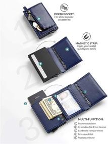 img 2 attached to Secure and Stylish: VULKIT 🔒 Blocking Genuine Banknote Compartment Men's Accessories