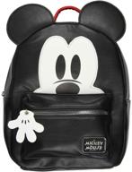 🐭 disney mickey mouse mini backpack purse with 3d character ears in faux leather logo