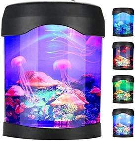 img 4 attached to USB Jellyfish Lamps: Color Changing LED Mood Lights for Home Décor & Gifting