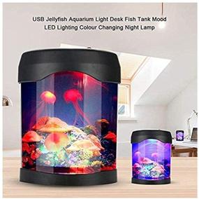 img 1 attached to USB Jellyfish Lamps: Color Changing LED Mood Lights for Home Décor & Gifting