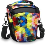 usa gear slr camera case bag (geometric) with top loading accessibility logo