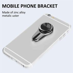 img 3 attached to 📱 Red Multipurpose 360° Rotating Phone Ring Holder Bracket Vent Clip Mount - Compatible with All Smartphones