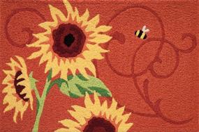 img 1 attached to 🌻 Vibrant Sunflower Solstice Jellybean Rug: Transform Your Space with Cheerful Style