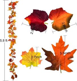 img 2 attached to Lvydec Pack Fall Maple Garland Seasonal Decor for Wreaths, Garlands & Swags