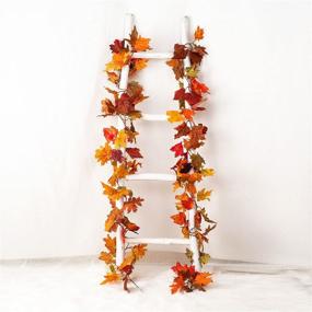 img 3 attached to Lvydec Pack Fall Maple Garland Seasonal Decor for Wreaths, Garlands & Swags
