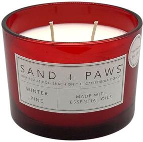 img 3 attached to 🕯️ Sand + Paws Winter Pine Scented Candles: Soy Blend, 12 oz, Neutralizes Pet Odor