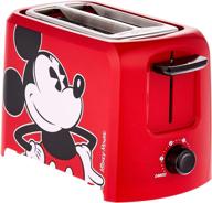 🐭 disney mickey mouse 2-slice toaster, red/black, dcm-21 - improved seo logo