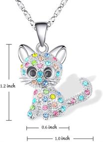 img 2 attached to 🐱 Lanqueen Kitty Cat Pendant Necklace: Perfect Jewelry for Women and Girls, Ideal Cat Lover Gift for Your Daughter, Loved Necklace with 18+2.4 inch Chain