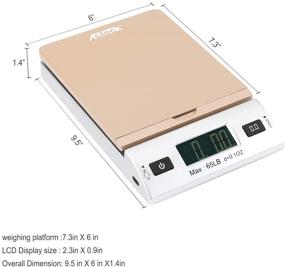 img 1 attached to Acteck A-CK65GS 65LBx0.1OZ Digital Shipping Postal 📦 Scale: Batteries & AC Adapter Included - Gold Silver
