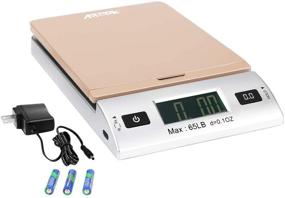 img 2 attached to Acteck A-CK65GS 65LBx0.1OZ Digital Shipping Postal 📦 Scale: Batteries & AC Adapter Included - Gold Silver