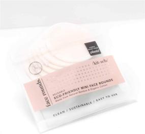 img 3 attached to Kitsch Eco-Friendly Mini Face Rounds: Reusable Bamboo Cotton Pads for Makeup Removal, Toning, and Exfoliation - 7 Ivory Rounds