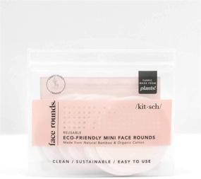 img 4 attached to Kitsch Eco-Friendly Mini Face Rounds: Reusable Bamboo Cotton Pads for Makeup Removal, Toning, and Exfoliation - 7 Ivory Rounds