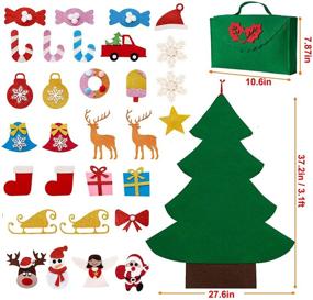 img 3 attached to Sunolga 3ft DIY Felt Christmas Tree with 30pcs Ornaments | Kids Toddlers Christmas Crafts Decorations | Home Hanging Door Wall Christmas Tree Kit for Kids to Decorate