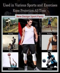 img 1 attached to 🏀 Ultimate Protection and Comfort: Unlimit Basketball Compression Pants with Pads, White 3/4 Capri Padded Pants - Basketball Tights Leggings