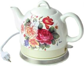 img 1 attached to 🌹 Vintage-Styled Roses Electric Hot Water Tea Kettle by Victorian Trading Co - Ceramic