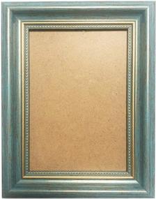 img 1 attached to 📸 Enhanced 5x7 Blue Photo Frames: 7x9, Dark Blue & Gold, Plexiglass Panel. Remove Protective Film for Optimal Use.