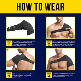 img 1 attached to 🤞 SUPTRUST Shoulder Brace for Men and Women - Stability Support Sleeve, Adjustable Fit Wrap for Shoulder Injuries, Tendonitis Relief - Regular Size