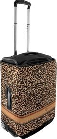 img 3 attached to 🐆 Brown Leopard Luggage Protector Pattern - Essential Travel Accessory