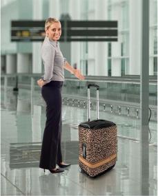 img 1 attached to 🐆 Brown Leopard Luggage Protector Pattern - Essential Travel Accessory