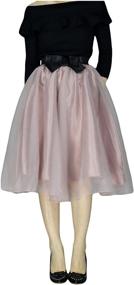 img 2 attached to YSJERA Organza Princess Bowknot Pleated Women's Clothing
