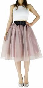 img 3 attached to YSJERA Organza Princess Bowknot Pleated Women's Clothing