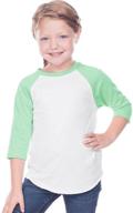 👕 optimized kavio toddlers jersey contrast raglan girls' tops, tees & blouses logo