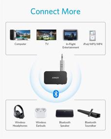 img 2 attached to 🎧 Anker Soundsync Bluetooth 5.0 Transmitter with Extended 13-Hour Battery Life, aptX Low Latency, Dual Device Connection - Ideal for TV, PC, CD Player, iPod / MP3 / MP4 Player, iPad/iPad Air/iPad Mini, and More