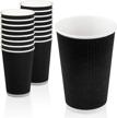 pack disposable hot cups insulated household supplies in paper & plastic logo