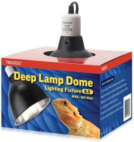 img 4 attached to 🐢 TEKIZOO 8.5" Deep Light Dome: Premium Reptile Lamp Fixture with Aluminum Optical Reflector